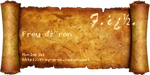 Frey Áron névjegykártya