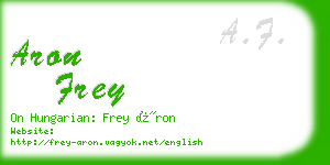 aron frey business card